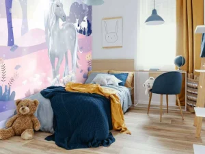New Unicorn in de sneeuw Kinderkamer | Dieren