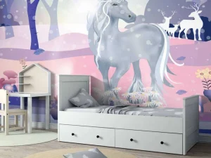 New Unicorn in de sneeuw Kinderkamer | Dieren