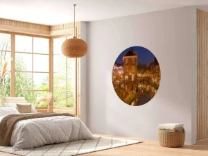 Clearance Utrechtse gracht in de avond fotobehang Architectuur