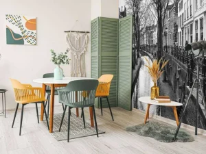 Hot Utrechtse gracht in zwart-wit fotobehang Architectuur