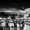 Best Vaticaanstad in zwart-wit fotobehang Architectuur