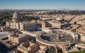 Discount Vaticaanstad met kerst fotobehang Architectuur