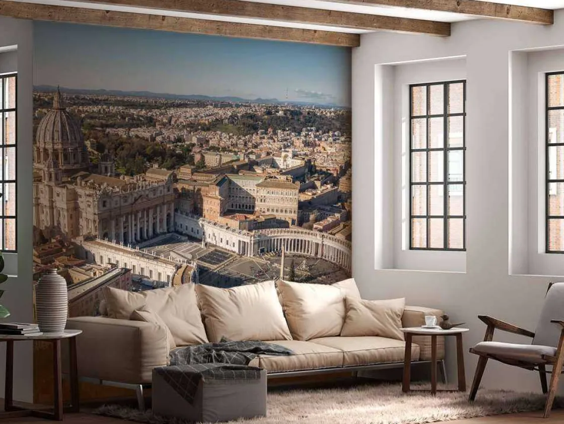 vaticaanstad_met_kerst_fo_2.webp Discount Vaticaanstad met kerst fotobehang Architectuur