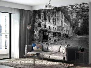 Discount Verlaten dorpje met graffiti fotobehang Tienerkamer | Kunst & Design
