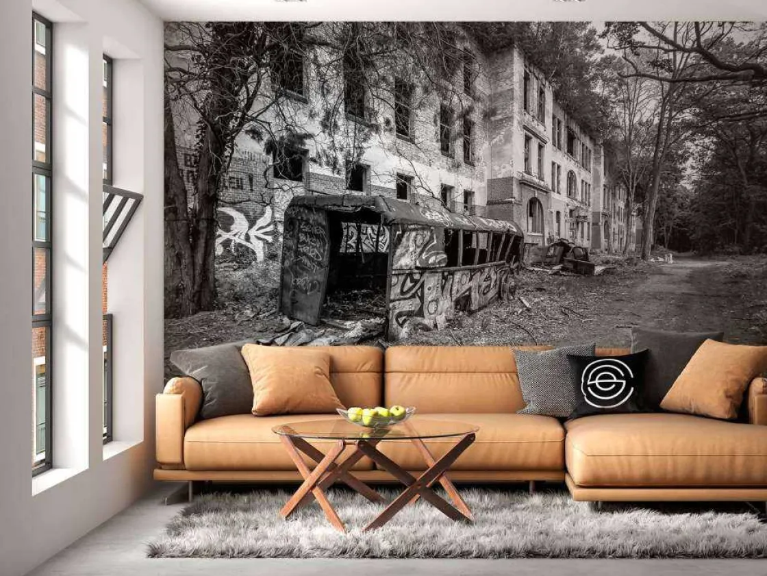 verlaten_dorpje_met_graff_2.webp Discount Verlaten dorpje met graffiti fotobehang Tienerkamer | Kunst & Design