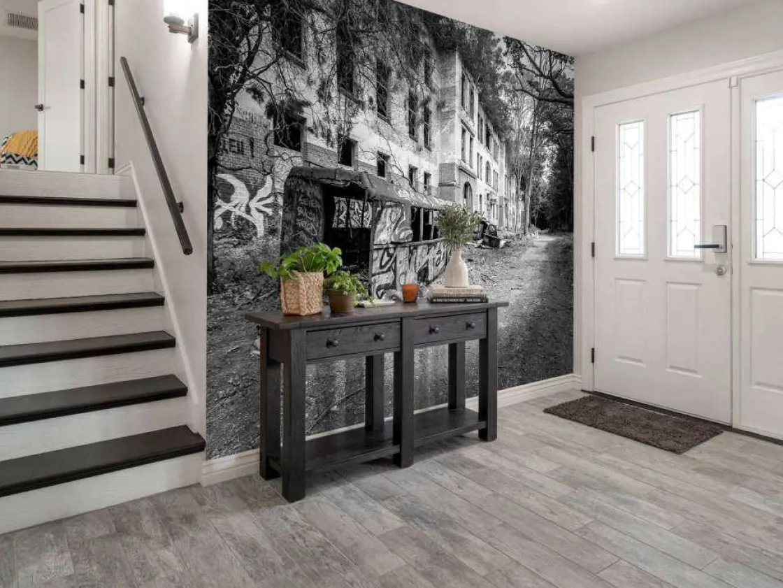 verlaten_dorpje_met_graff_4.webp Discount Verlaten dorpje met graffiti fotobehang Tienerkamer | Kunst & Design