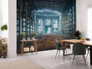 Hot Verlaten fabriekshal fotobehang Architectuur