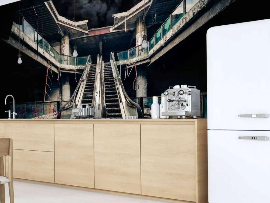 verlaten_gebouw_met_roltr_6.webp Sale Verlaten gebouw met roltrappen bij volle maan fotobehang 3d