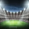 Online Verlicht voetbalstadion met sterrenhemel fotobehang Tienerkamer | Kinderkamer