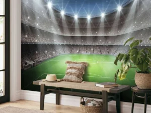 Online Verlicht voetbalstadion met sterrenhemel fotobehang Tienerkamer | Kinderkamer