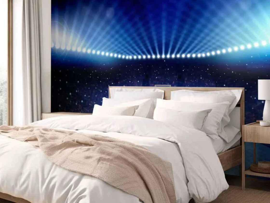 verlichte_basketbal_arena_1.webp Sale Verlichte basketbal arena fotobehang Kinderkamer | Sport