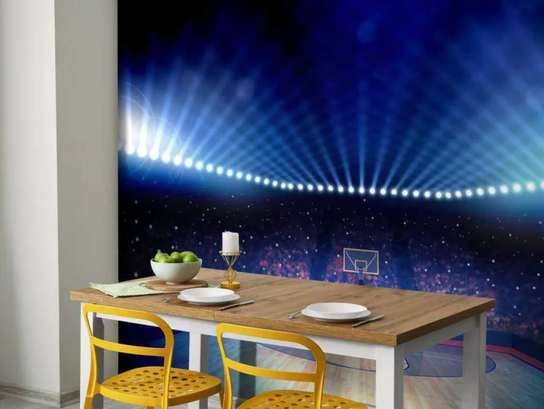 verlichte_basketbal_arena_3.webp Sale Verlichte basketbal arena fotobehang Kinderkamer | Sport