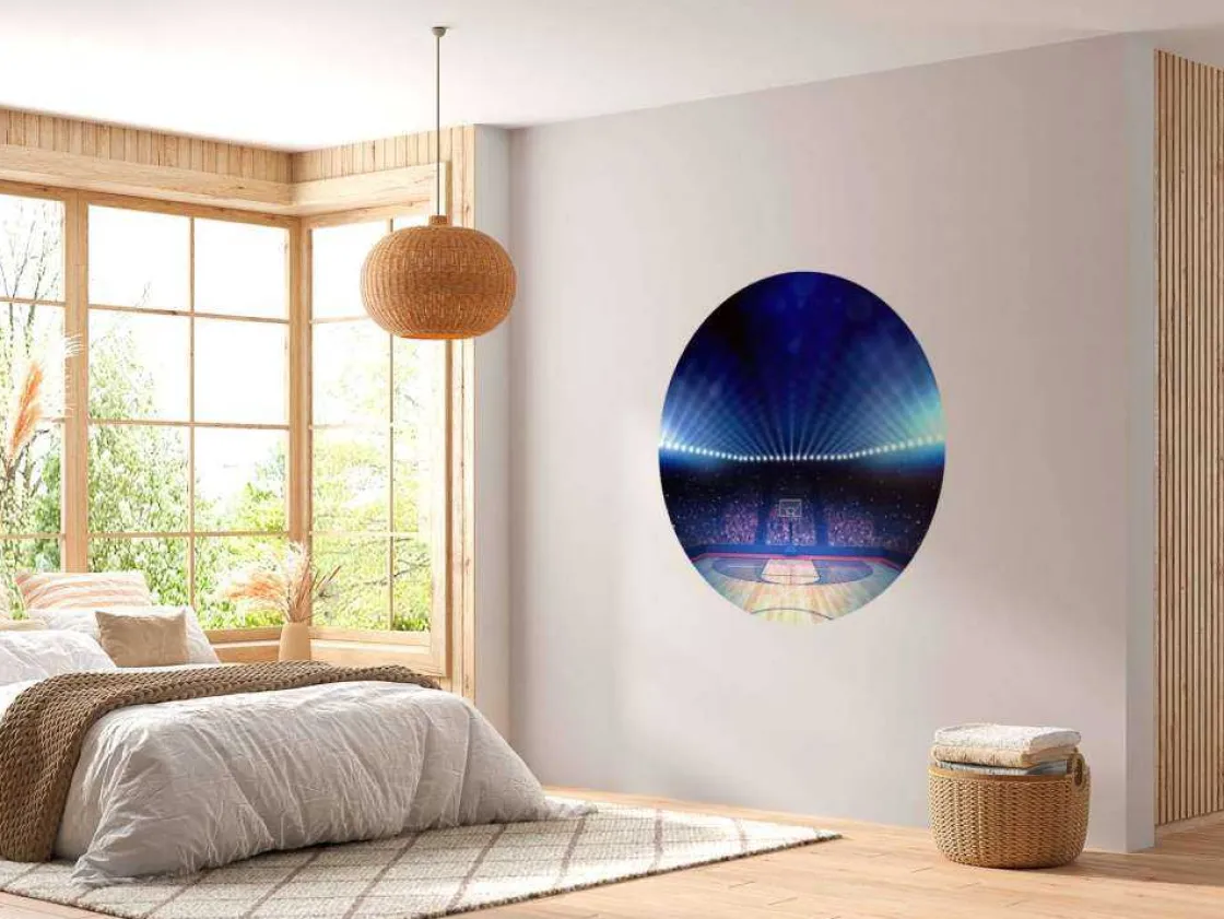 verlichte_basketbal_arena_6.webp Sale Verlichte basketbal arena fotobehang Kinderkamer | Sport