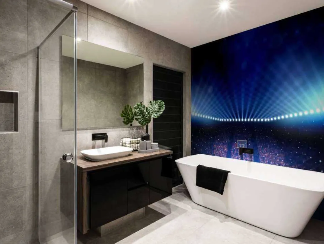 verlichte_basketbal_arena_8.webp Sale Verlichte basketbal arena fotobehang Kinderkamer | Sport