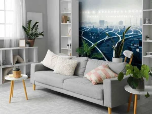 Hot Verlichte spoorwissels fotobehang Transport