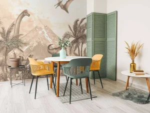Fashion Verschillende dino's in taupe Kinderkamer | Dieren