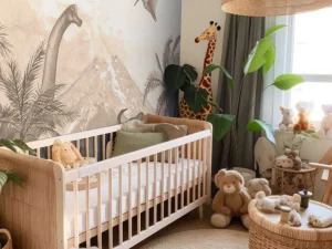 Fashion Verschillende dino's in taupe Kinderkamer | Dieren