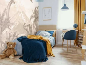 Fashion Verschillende dino's in taupe Kinderkamer | Dieren