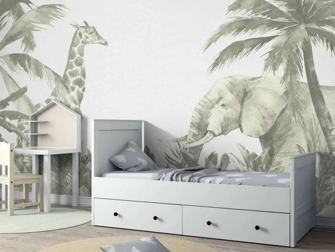 verschillende_jungle_dier_2-1.webp Best Verschillende jungle dieren in groen Kinderkamer | Dieren
