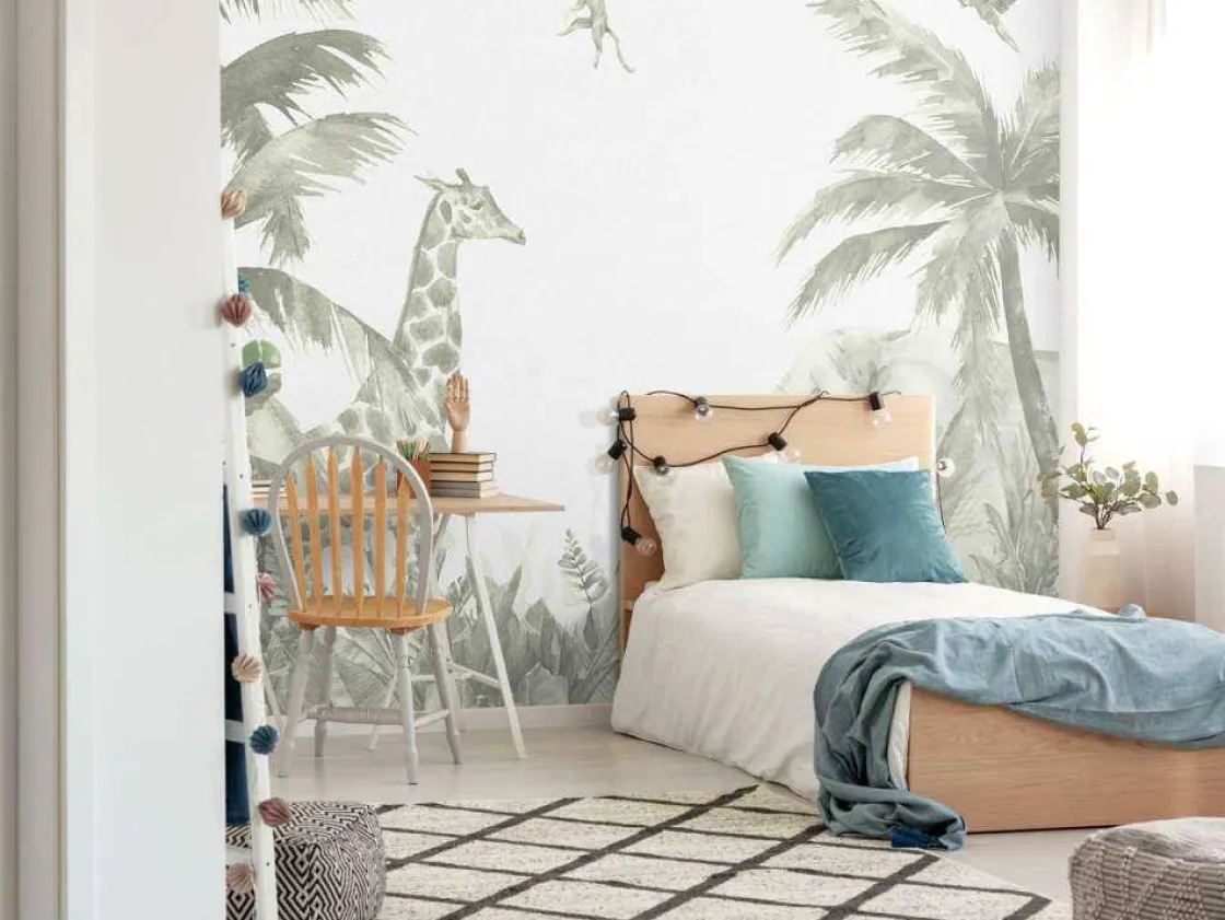 verschillende_jungle_dier_4-1.webp Best Verschillende jungle dieren in groen Kinderkamer | Dieren