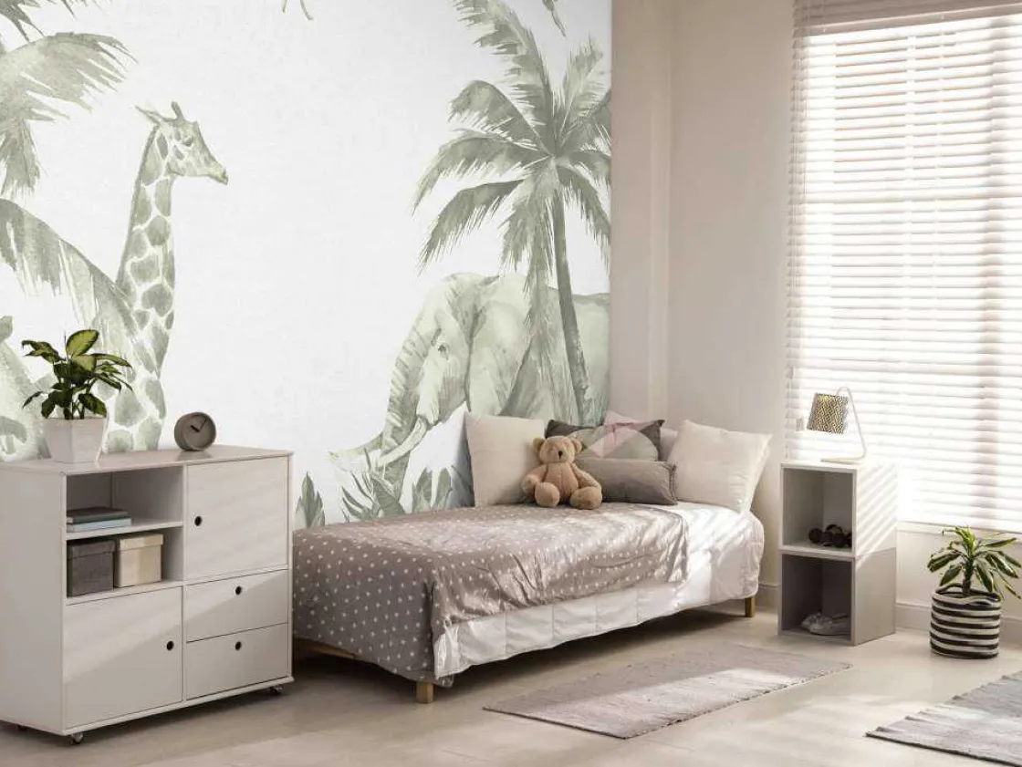 verschillende_jungle_dier_6-1.webp Best Verschillende jungle dieren in groen Kinderkamer | Dieren