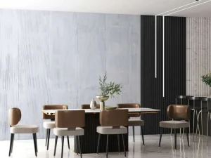 Sale Verticale witte houten planken fotobehang Gang | Oppervlakten