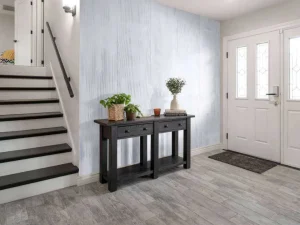 Sale Verticale witte houten planken fotobehang Gang | Oppervlakten