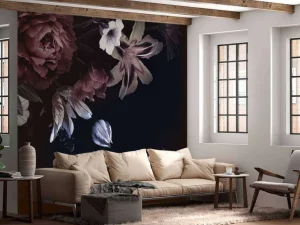 Sale Vintage Bloemen design fotobehang Hobbykamer | Gang