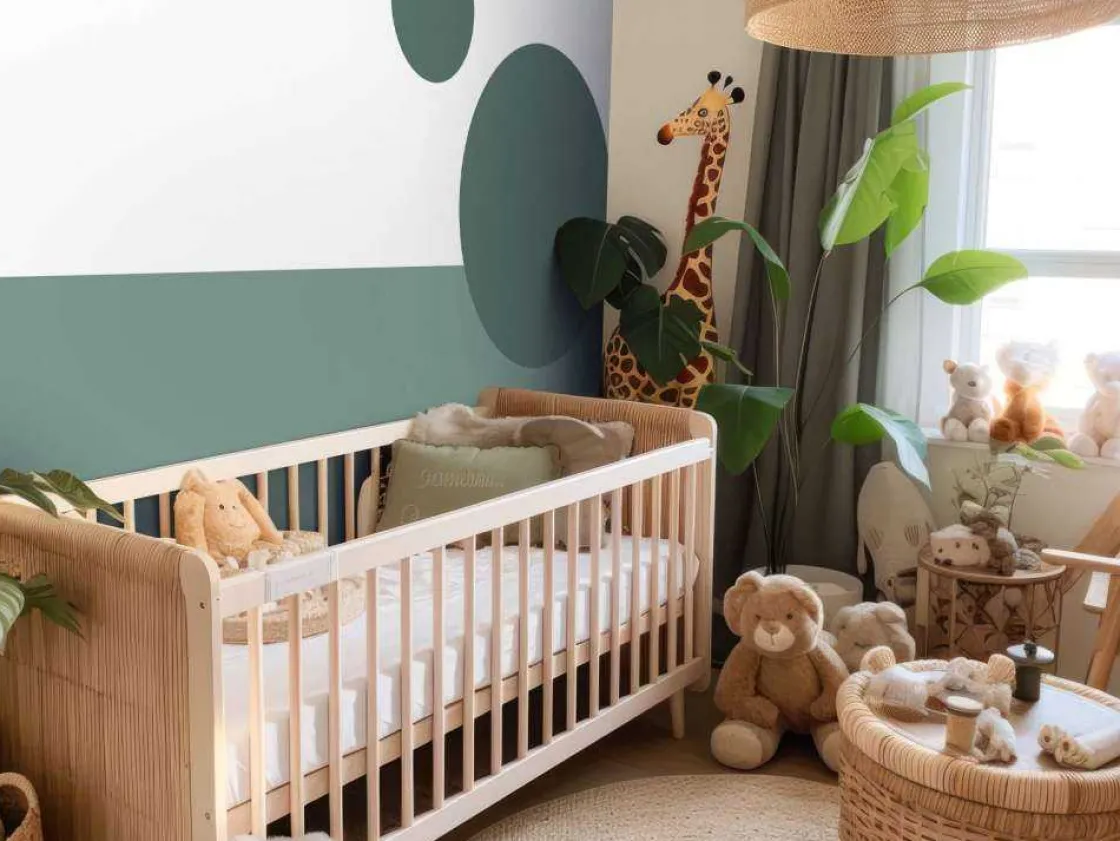 vlakken_en_cirkels_groen_4.webp New Vlakken en cirkels, groen Kinderkamer
