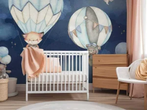Online Vliegende dieren blauw Babykamer | Dieren