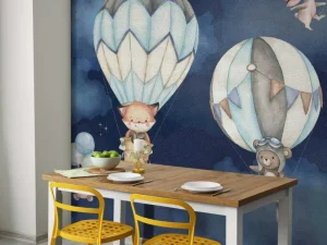 Online Vliegende dieren blauw Babykamer | Dieren