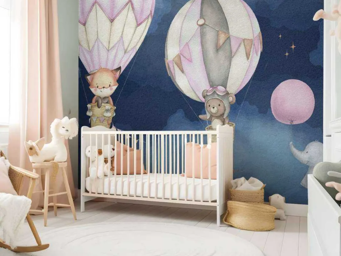 vliegende_dieren_roze_3.webp Fashion Vliegende dieren roze Babykamer | Dieren