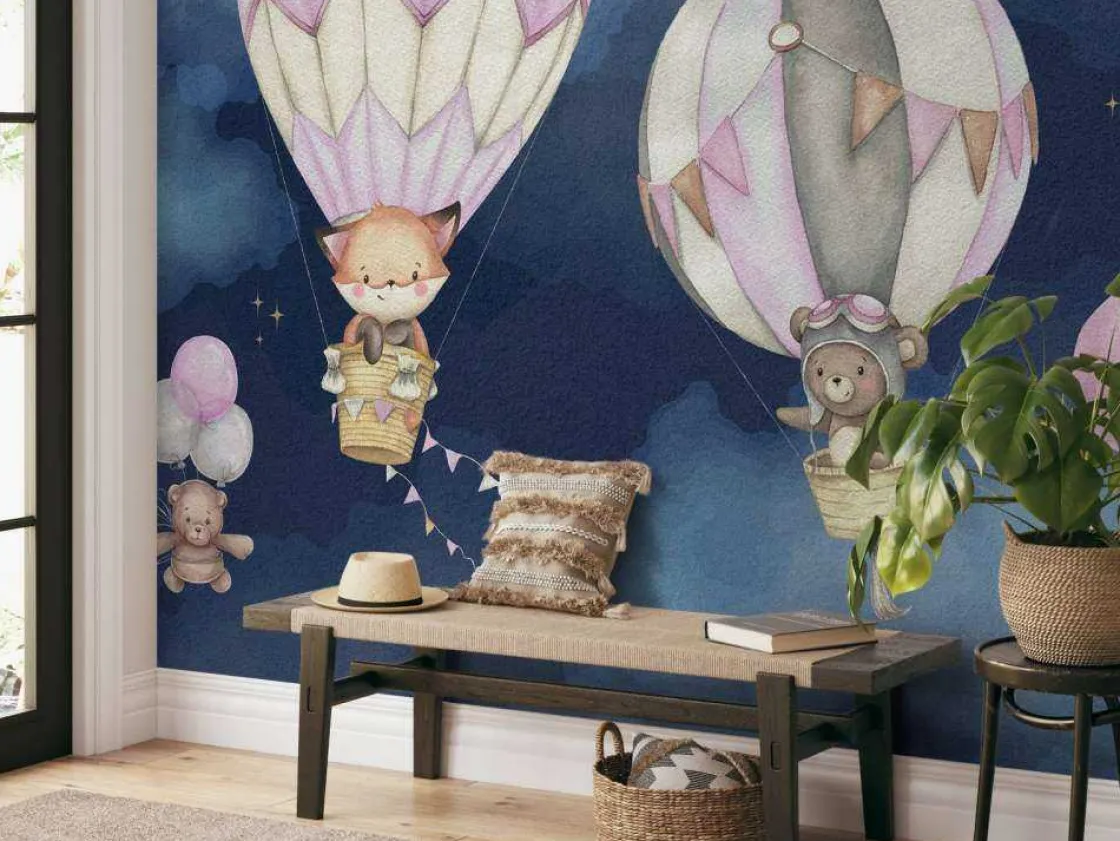 vliegende_dieren_roze_9.webp Fashion Vliegende dieren roze Babykamer | Dieren