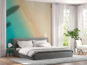 Outlet Vliegtuig schaduw op een tropisch strand fotobehang Transport