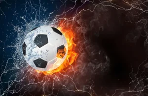 Best Voetbal met veel kracht fotobehang Tienerkamer | Kinderkamer