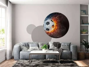 Best Voetbal met veel kracht fotobehang Tienerkamer | Kinderkamer