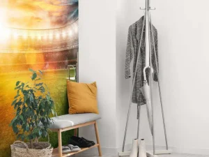 Online Voetbalstadion ingang bij zonsondergang fotobehang Tienerkamer | Kinderkamer