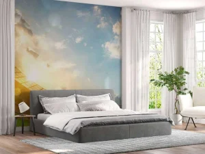 Best Voetbalstadion met zonsopkomst fotobehang Tienerkamer | Kinderkamer
