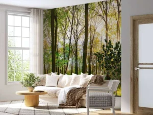 Fashion Volgroeid zomers bos fotobehang Bloemen