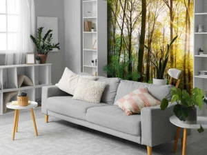 Fashion Volgroeid zomers bos fotobehang Bloemen