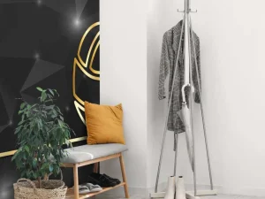 Fashion Volleybal design met een donkere achtergrond fotobehang Tienerkamer | Sport
