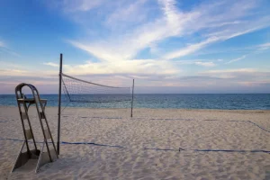 Outlet Volleybalveld op het strand fotobehang Tienerkamer