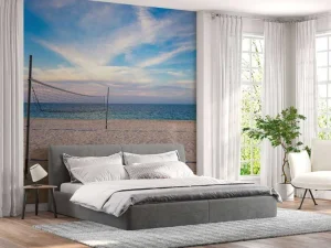 Outlet Volleybalveld op het strand fotobehang Tienerkamer