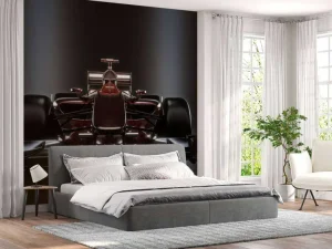 Online Voorzijde van een rode Formule 1-auto fotobehang Kinderkamer | Transport