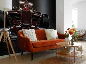 Online Voorzijde van een rode Formule 1-auto fotobehang Kinderkamer | Transport