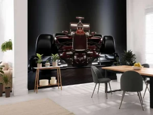 Online Voorzijde van een rode Formule 1-auto fotobehang Kinderkamer | Transport