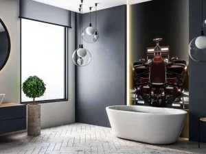 Online Voorzijde van een rode Formule 1-auto fotobehang Kinderkamer | Transport