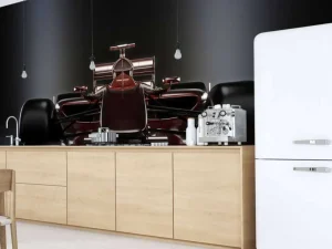 Online Voorzijde van een rode Formule 1-auto fotobehang Kinderkamer | Transport