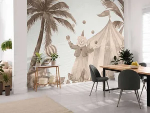 Sale Vrolijke circus dieren taupe Kinderkamer