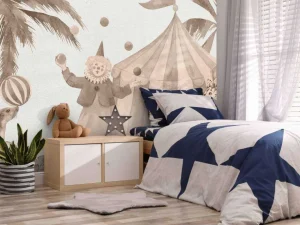 Sale Vrolijke circus dieren taupe Kinderkamer